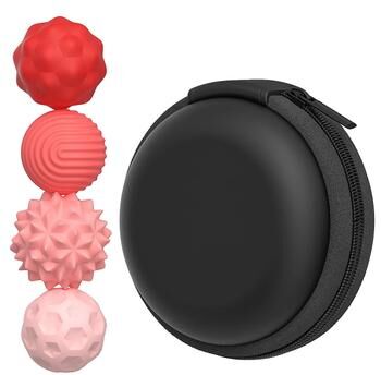 Uplifted Goods Magnetic Silicone Sensory Fidget Balls For Stress Relief red 4pcs