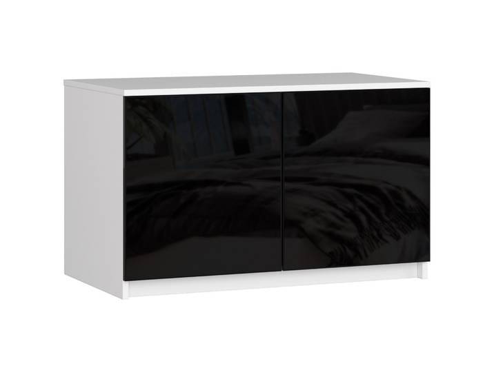Nadstavka pour armoire S90 2D 2 étagères noir brillant