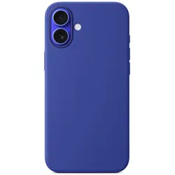 MobileKing Silikon MagSafe Handyhülle blau für iPhone 16 - Backcover, MagSafe-kompatibel - MBK563