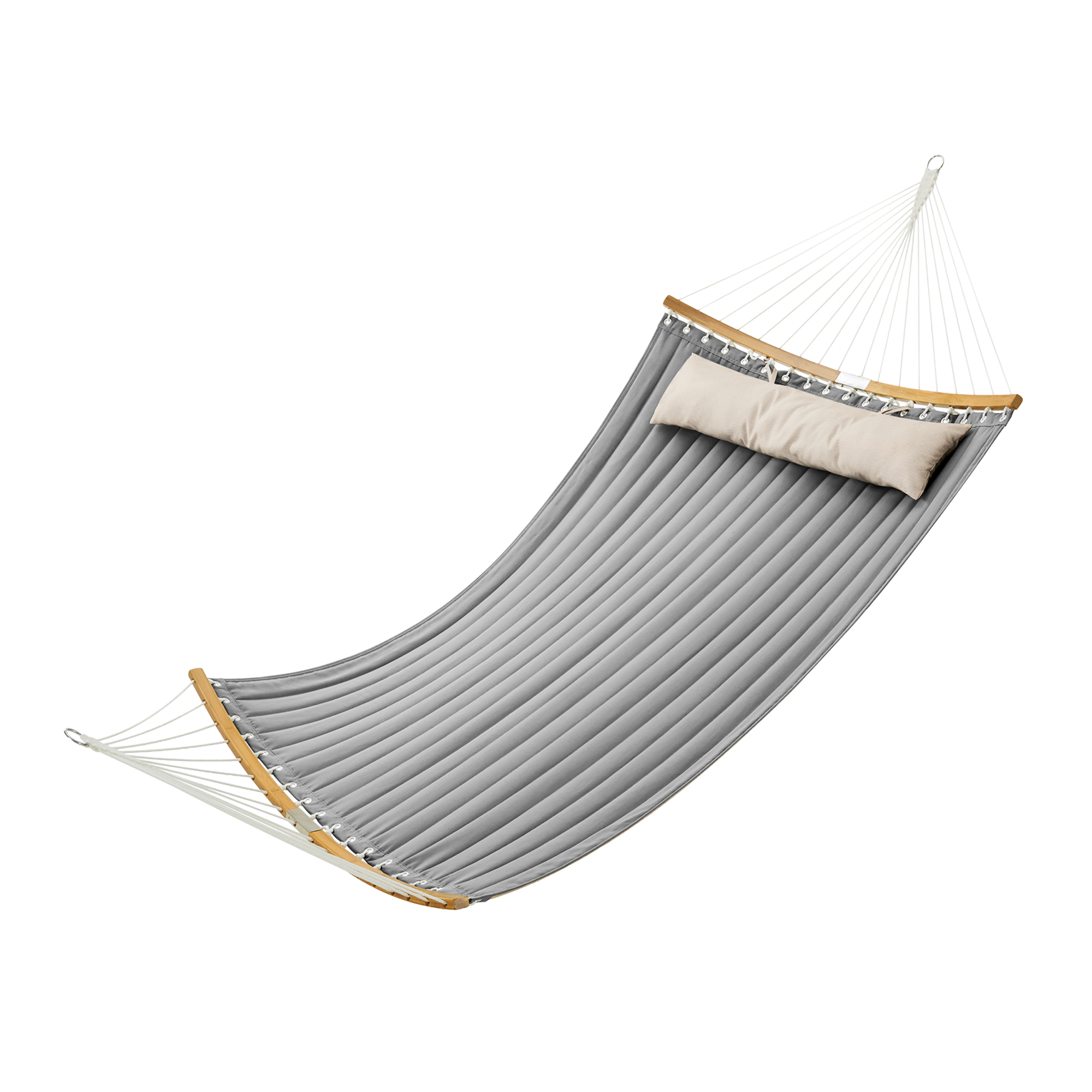 SONGMICS Doppel-Hängematte, gepolstert mit Kissen, Outdoor Camping Hängematte GDCB3534CG