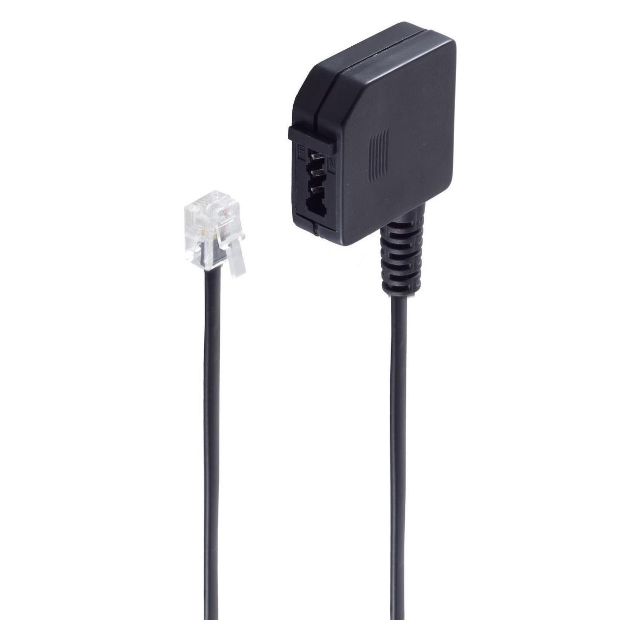 Shiverpeaks -BASIC-S--Western-Stecker 6/4 auf TAE F-Kupplung, 0,2m (BS71040)