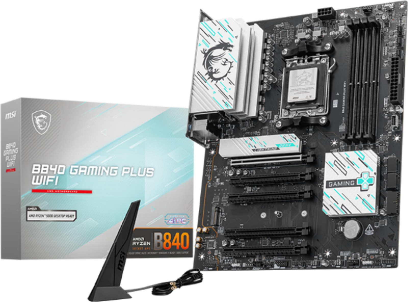 MSI B840 GAMING PLUS WIFI Motherboard AM5 DDR5 Wi-Fi 7 2.5 GbE
