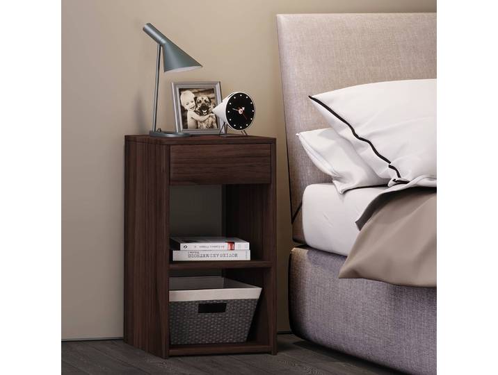 Bout de canapé Sledo 65cm Marron/Imitation noyer