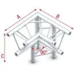 Milos Pro-30 Triangle F Truss - Corner down right - apex down ALF33 - 90° corner - F
