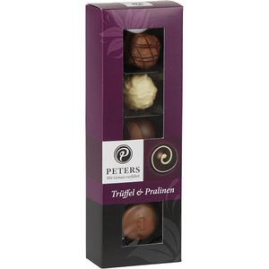 Peters Pralinen mit Genuss verführt Trüffel, 5 Stück, 5 verschiedene Sorten, mit Alkohol, 62 g