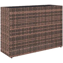 BLUMENKASTEN PE-Rattan Braun