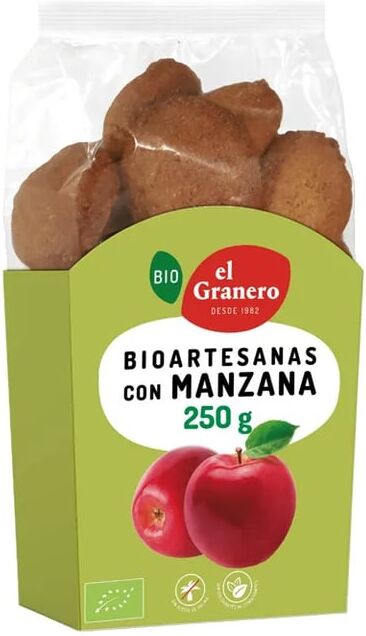 El Granero Integral Biscoitos Bioartesanas com Maçã Bio 250g Maça