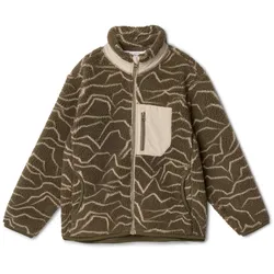 Tchibo - Kinder-Teddyfleecejacke - Jungen - Gr. 134/140 - olivgrün