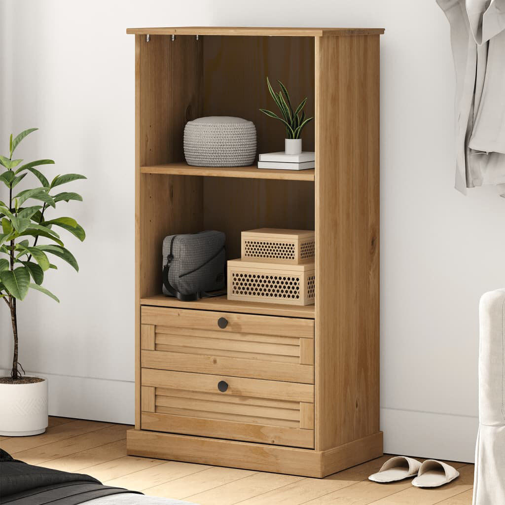 vidaXL 114.50cm H x 60cm W Standard Bookcase Brown