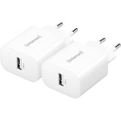 Intenso W5A white double pack USB-C® Adapter 5 W USB-A Weiß Steckdose mit Europa-Adapter 7800522