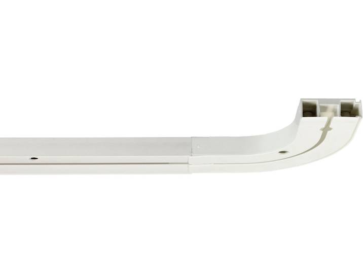 Gardinenschiene GARESA Kunststoffschiene CREDO , weiß, L:120cm, Kunststoff, Gardinenstangen, Gardinenschiene, Kunststoffschiene 3-läufig seitlich mit Rundbögen, Deckenmontage