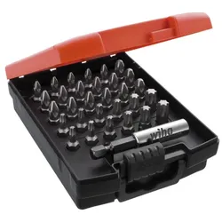 Wiha Bit Set Standard 25 mm Pozidriv, TORX 31-teilges Set 1/4 zoll C6,3 in Box - 36310