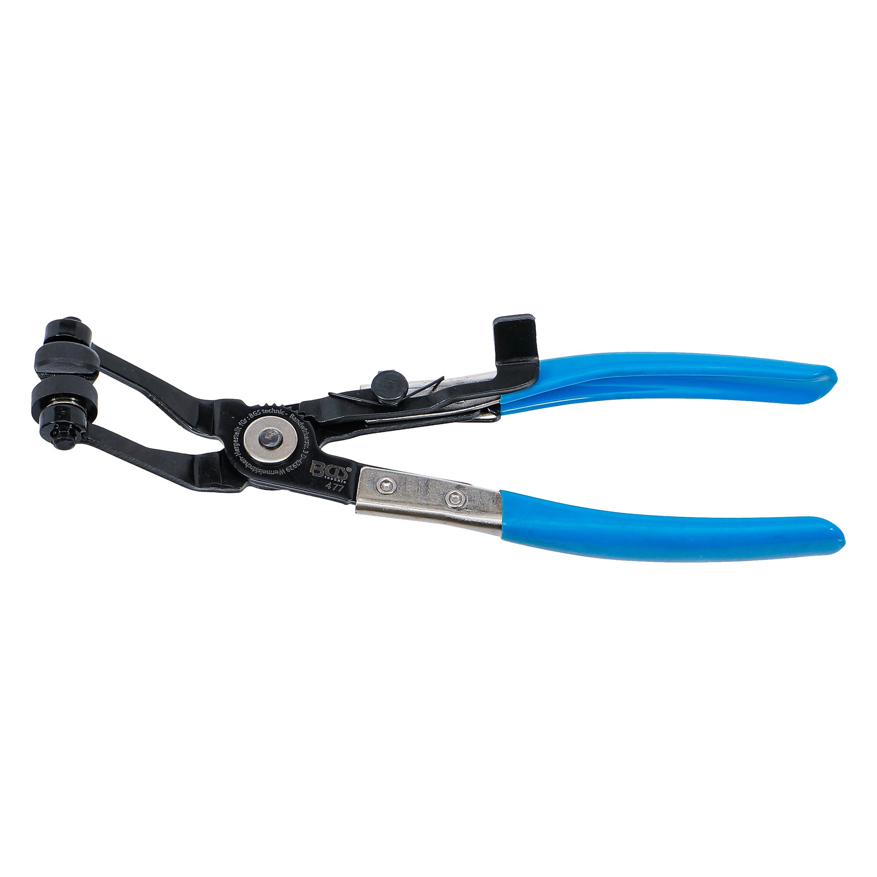 BGS Schlauchklemmenzange abgewinkelt mit Ratschenfunktion 220 mm (220 mm) (22204185)