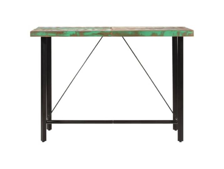 KGHERMDF Bartisch 150x70x107 cm Altholz Massiv und Eisen Stabiles Eisengestell, Handgefertigt, Recyceltes Holz, Für Getränke Und Snacks