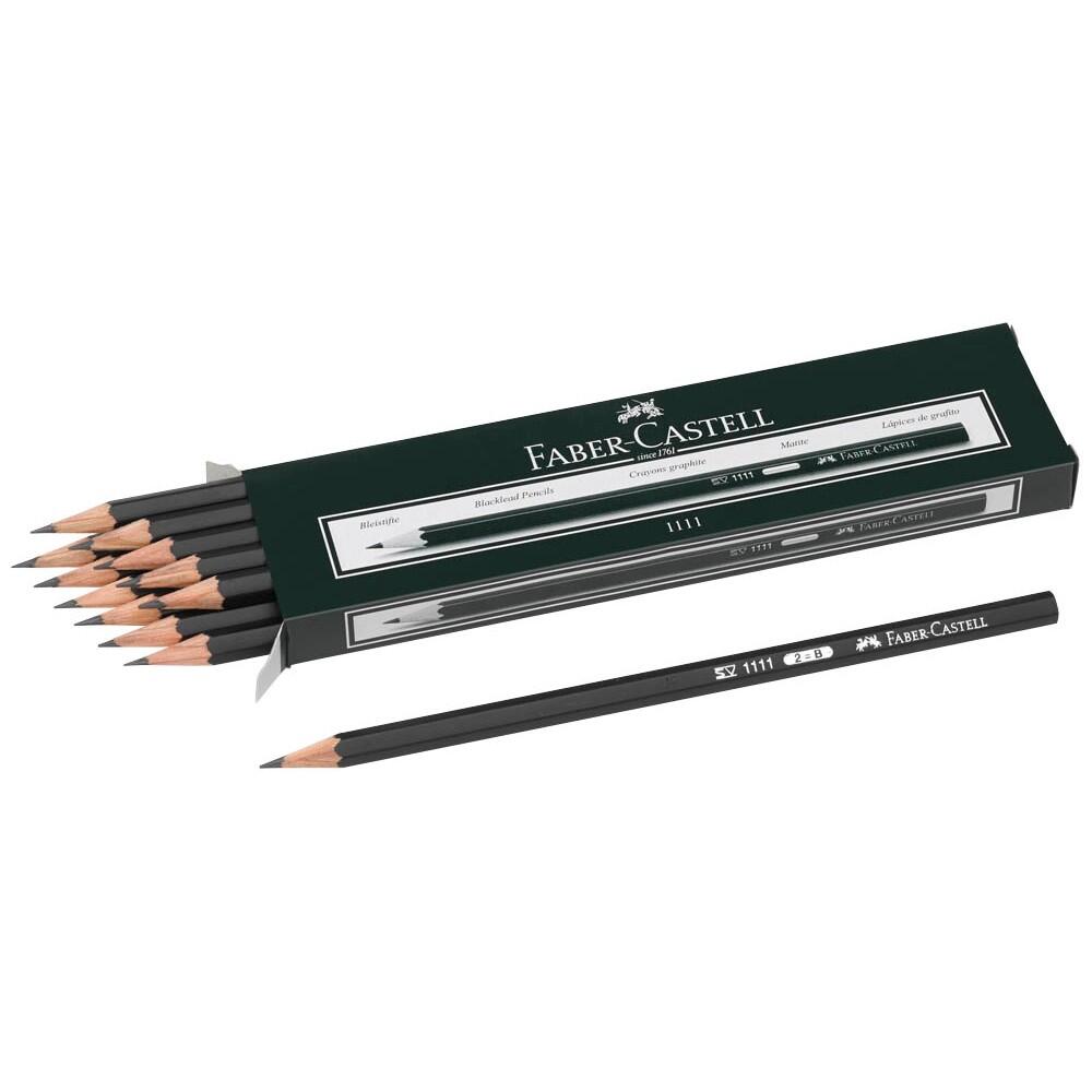 FABER-CASTELL 1111 Bleistifte B schwarz - 12 Stück 111101