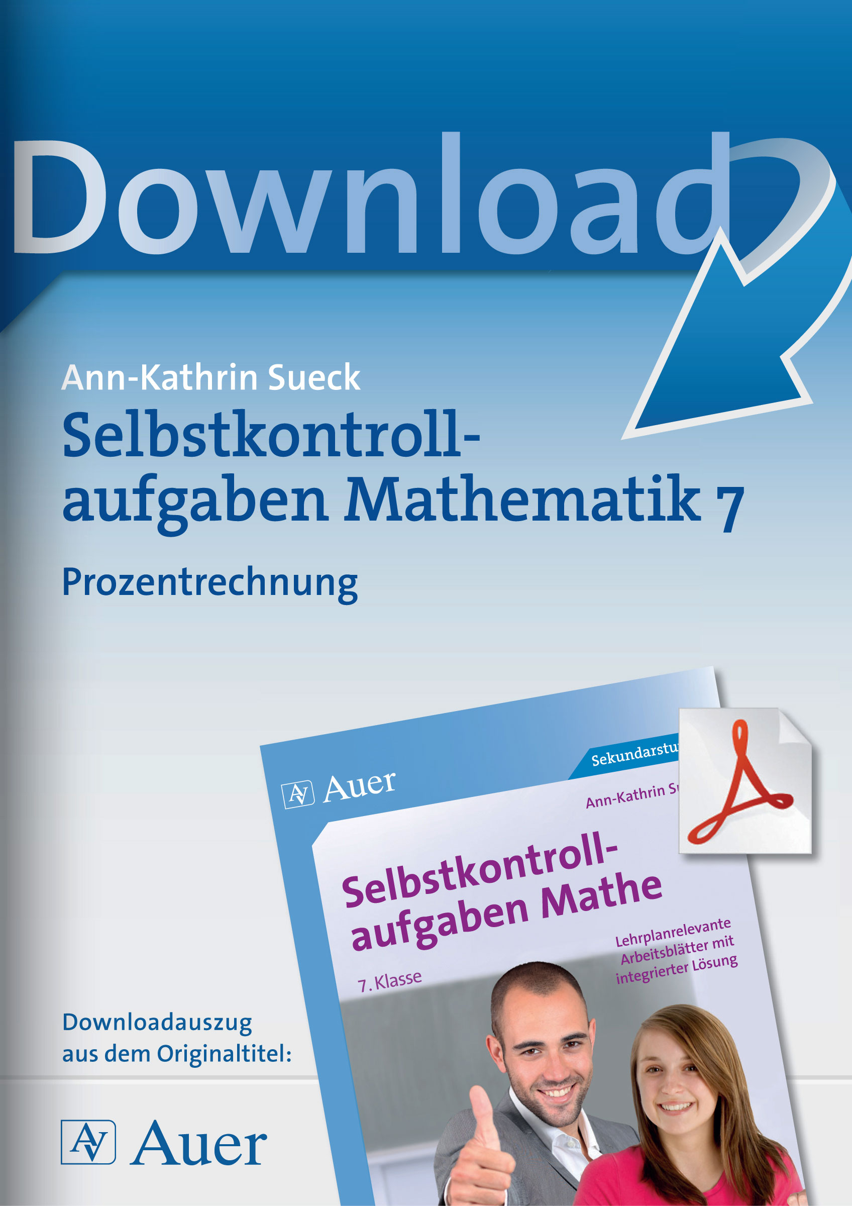 Auer Verlag Selbstkontrollaufgaben Mathematik 7
