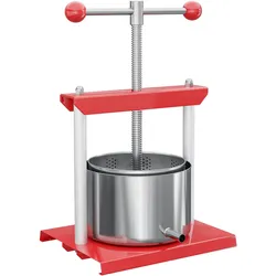Wiltec Obstpresse Weinpresse, Entsafter, Rot, Orange