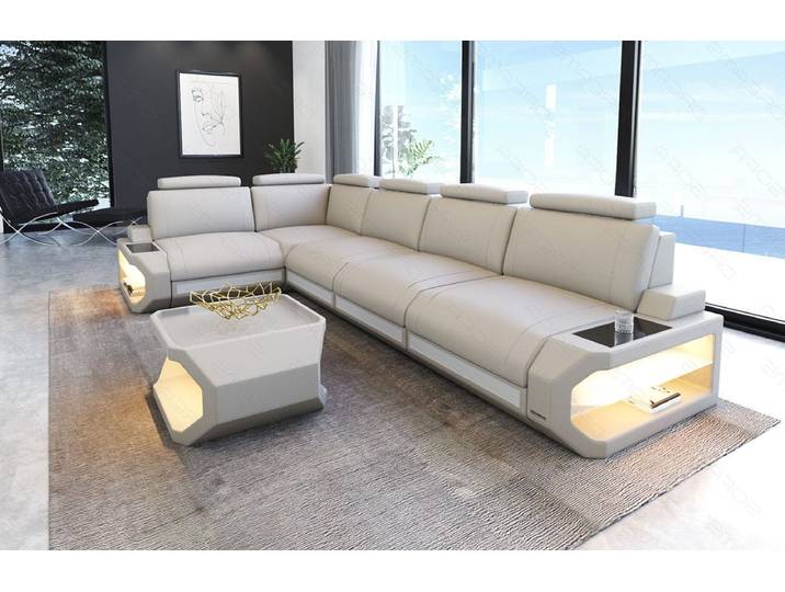 Leder-Ecksofa Siena L Lang Komfort & Stil