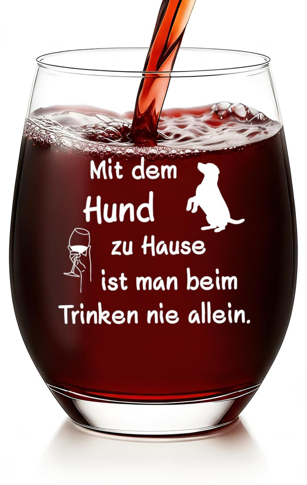 Dripio Wijnglas met tekst, 520 ml