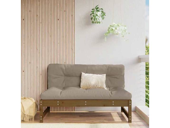 VIDAXL Canapé central( 1pc) - Élément pour canapé - 120x80 cm marron miel bois de pin massif M12297
