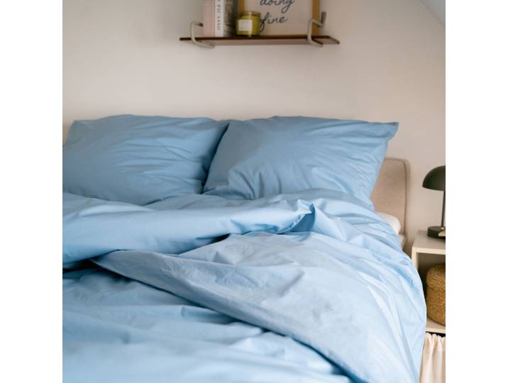 BRUNO Bettwäsche in Blau Made in Portugal Hautfreundlich & schadstoffgeprüft gemäß Öko-Tex Standard 100