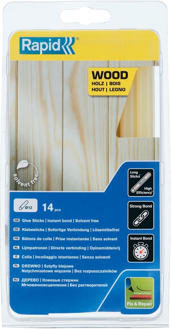 Isaberg Rapid AB Rapid 12 mm Klebesticks Holz