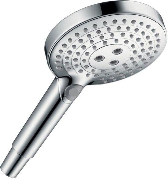 Famanu handdouche met 3 straalstanden, ronde douchekop van 120 mm, anti-kalk spuitmonden, chroom