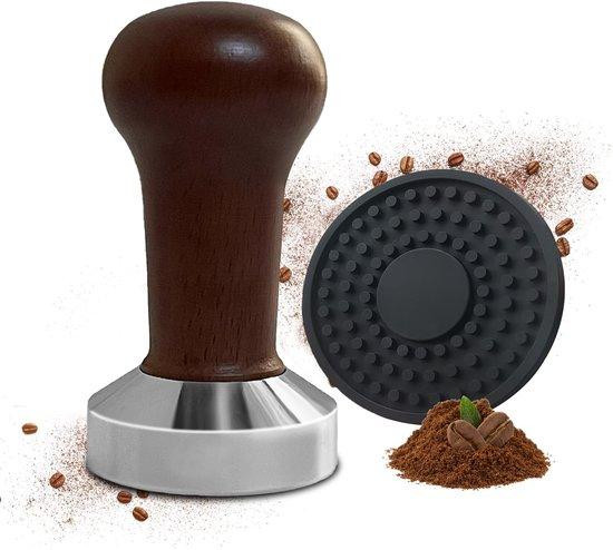 Benza Ibenzoa Profi-Espressotamper met ergonomische houten handgreep, 51 mm