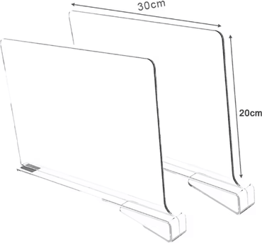 Inspire Picks Transparent Closet Shelf Dividers For Wardrobe & Cabinet Organization 6pcs