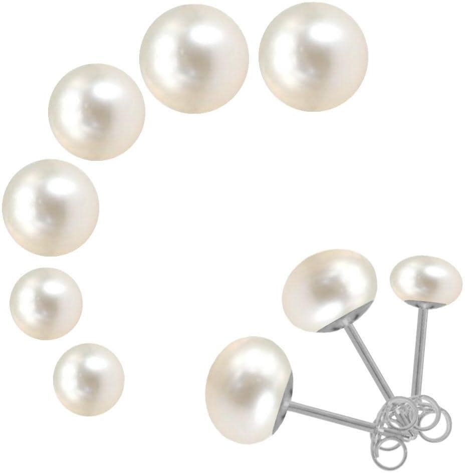 Perlenohrringe FIRETTI "Multipack Schmuck Geschenk Silber 925 Ohrschmuck Perle", weiß (silber, 925, weiß), Ohrringe, Damen, Perlen Silber 925 (Sterlingsilber), Perlen, Silber 925 (Sterlingsilber), Perlenohrringe, mit Süßwasserzuchtperle