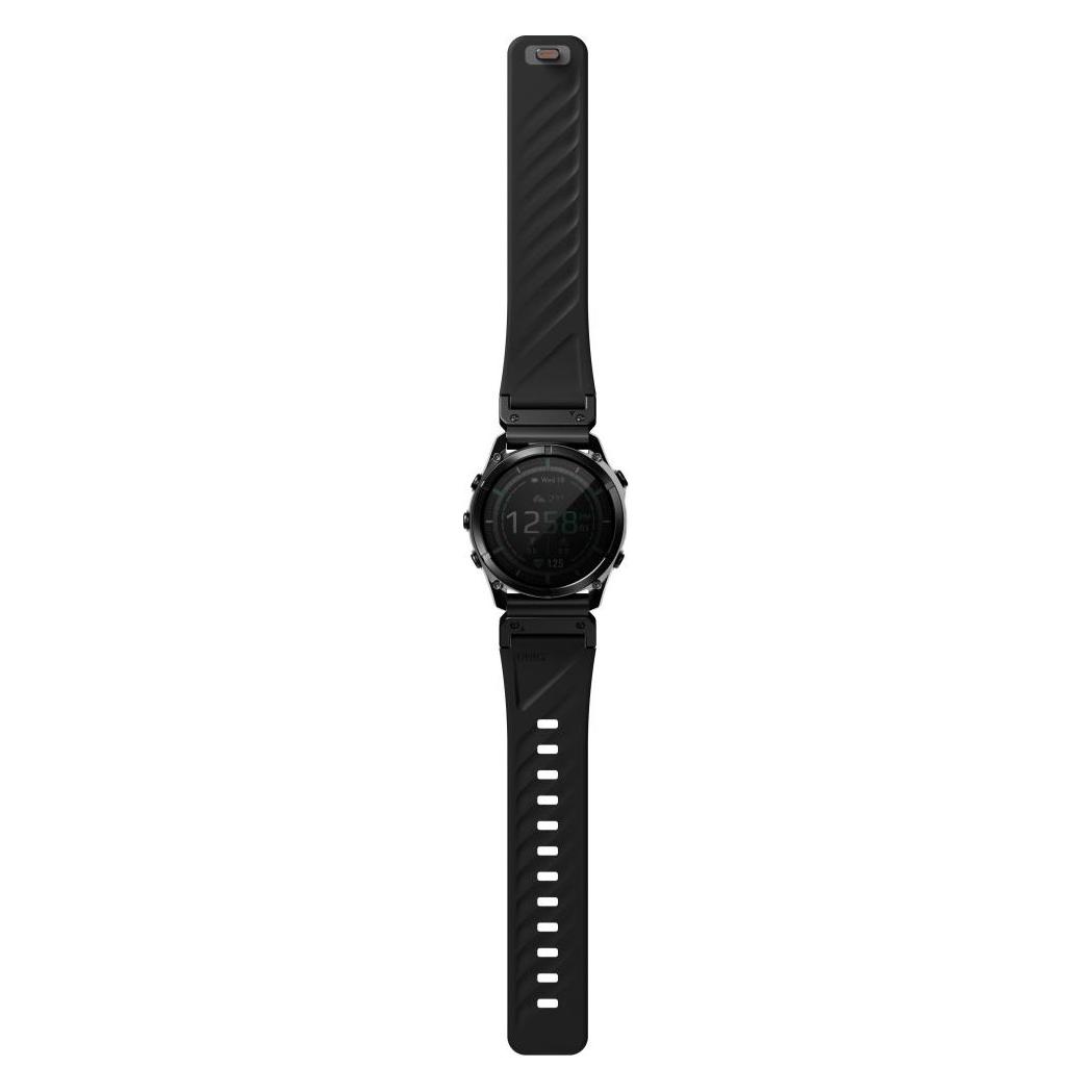 Uniq Fluo Strap for Garmin 26mm Black (26 mm, Plastic, Silicon, Stainless Steel) (Uni001950)