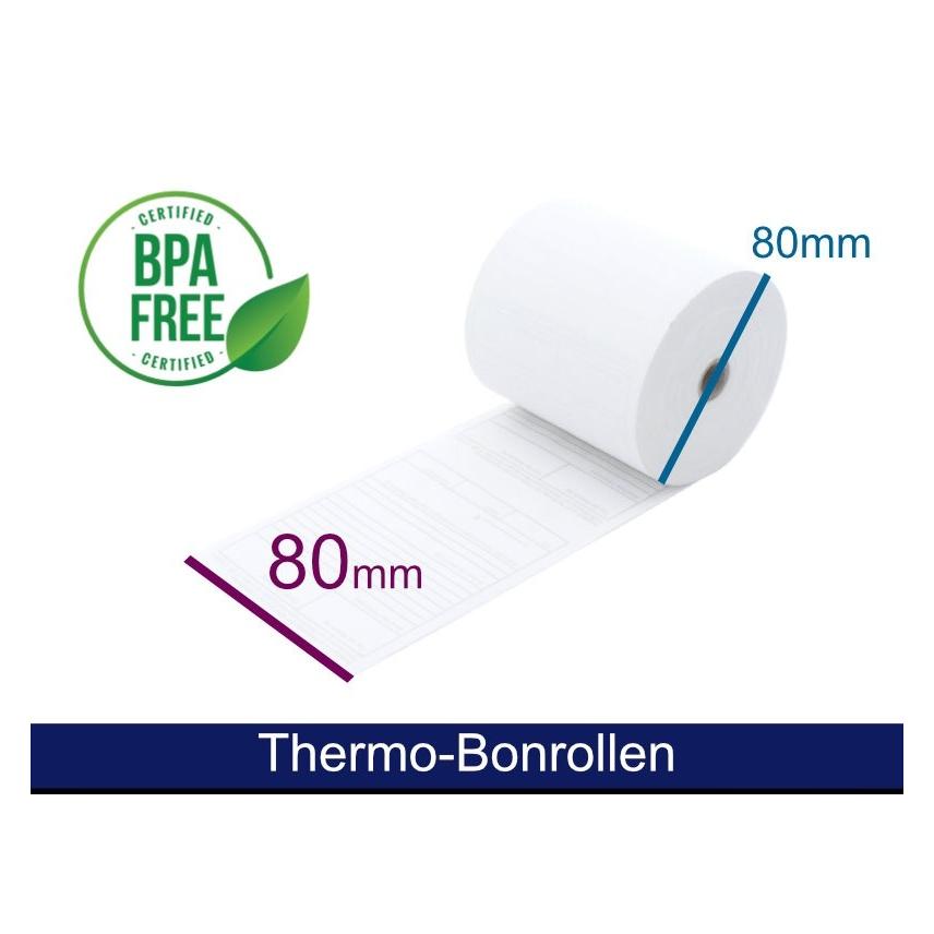 Artdev Thermorolle - 80 80 12 (B/D(max.)/K) mit Bewirtungstext, 80m, 48g (ADT808012-BT-30-48)