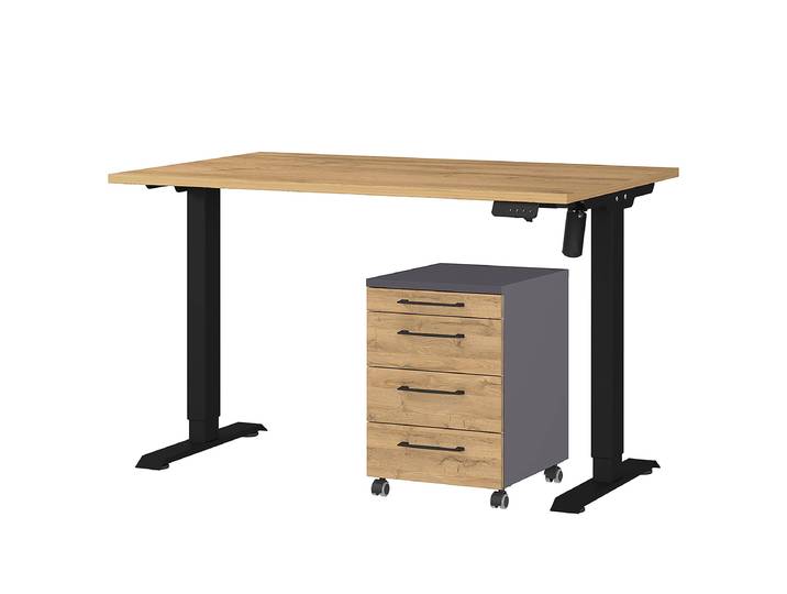 Schreibtisch PROFI 2.0 177cm Braun/Eiche Grandson Dekor