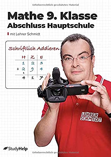Maria Lenk - Mathe 9. Klasse Hauptschulabschluss: StudyHelp und Lehrer Schmidt (Mathe mit Lehrer Schmidt: inklusive Lernvideos) - Preis vom 11.10.2026 03:10:56 h