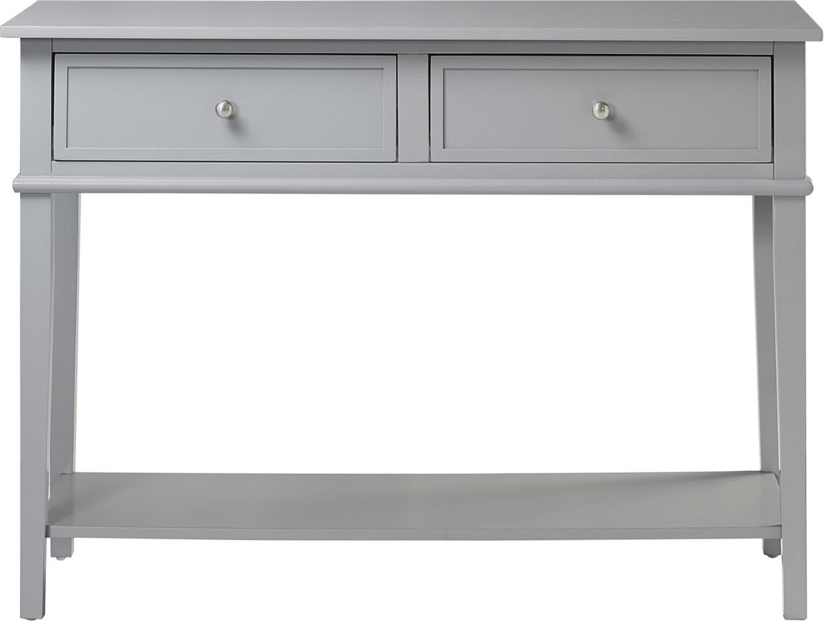 Notio Living Franklin Consoletafel met 2 laden - Grijs MDF