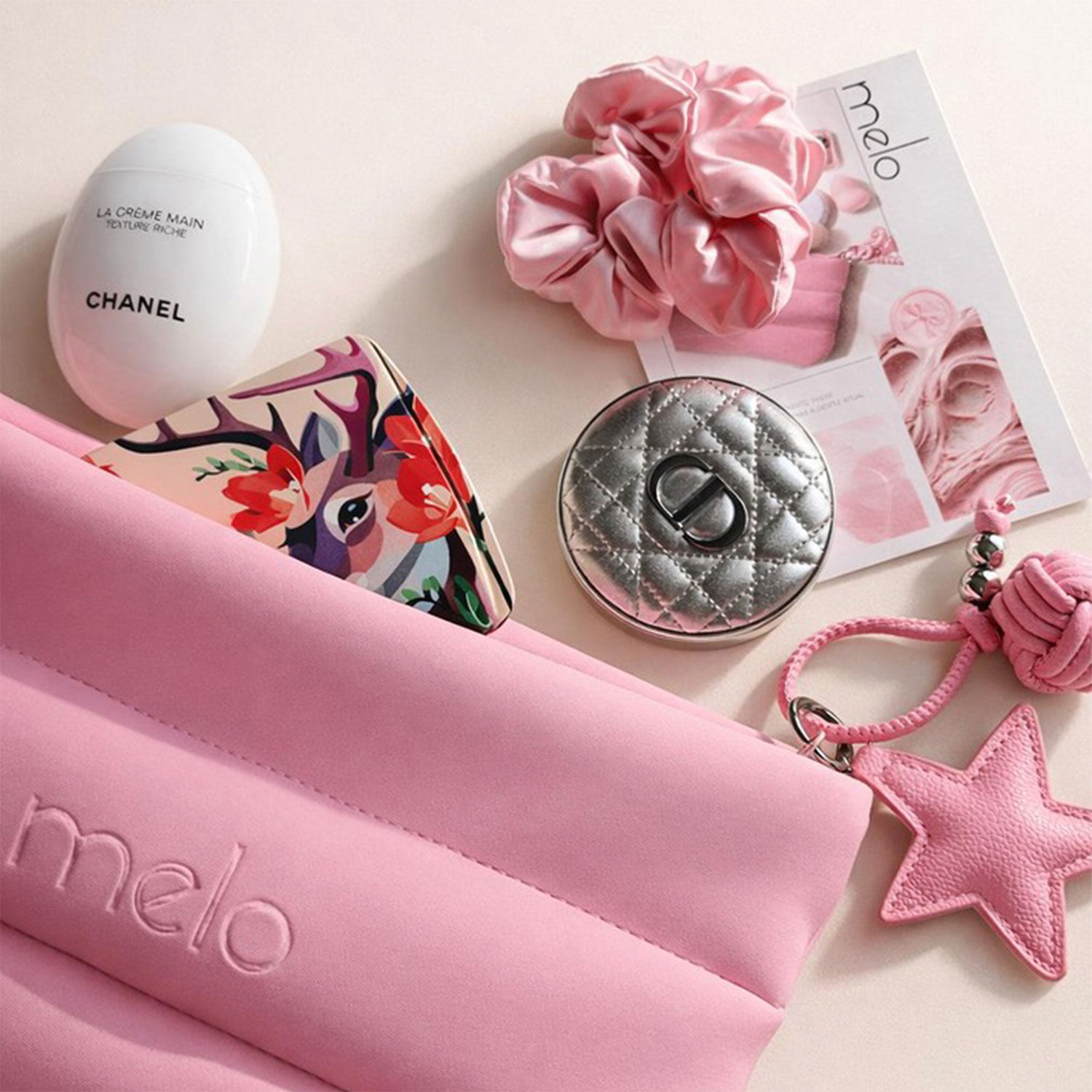 MELO Marshmallow Pink Star Bag