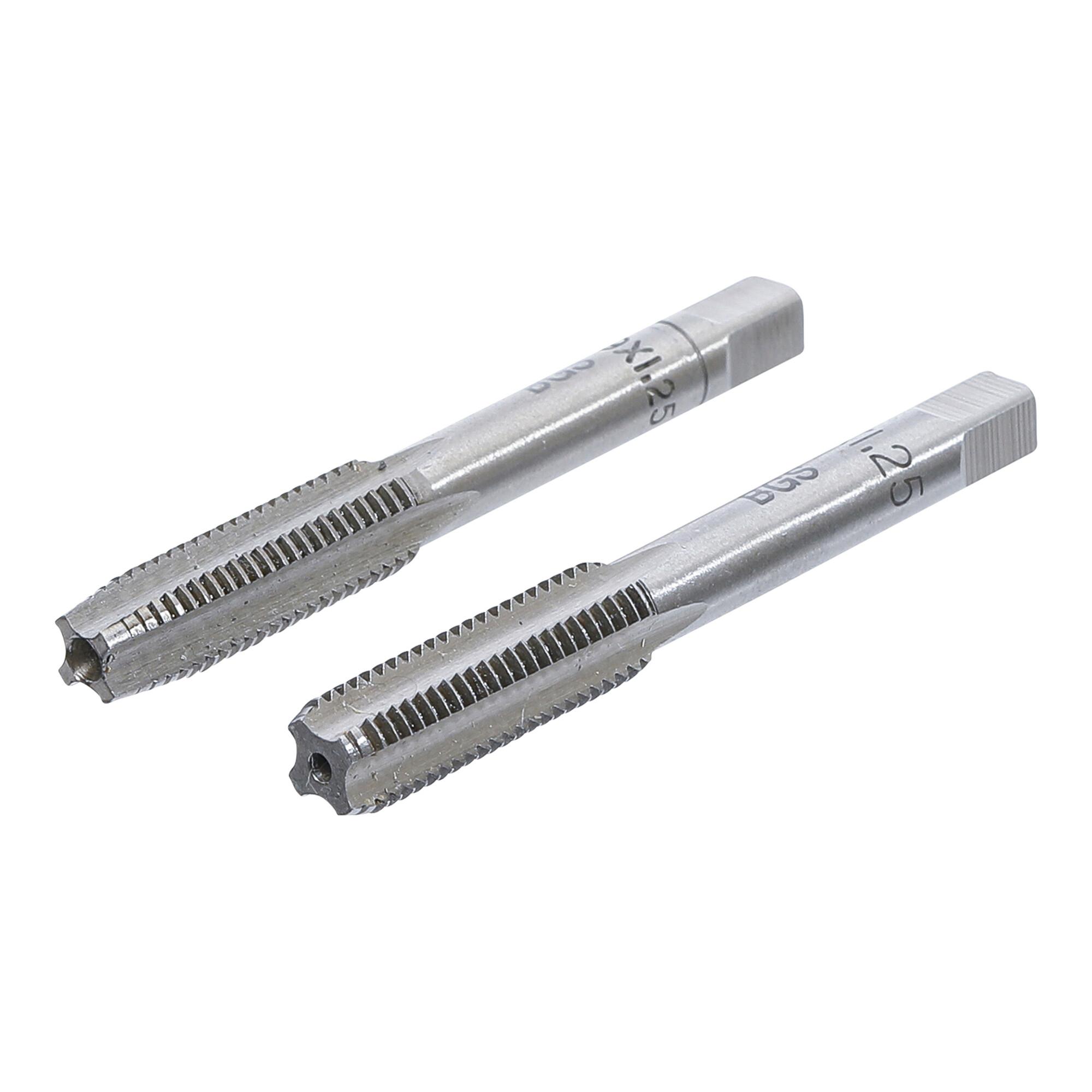 BGS technic Gewindebohrer Vor- und Fertigschneider M9 x 1,25 mm 2-tlg. aus Stahl mit Gewindebohrern für Gewindeschneiden, 1900-M9X1.25-B)
