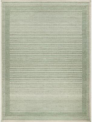 Exquisite Rugs Dusseldorf hand-tufted New Zealand Wool Sage Green/Ivory Area Rug