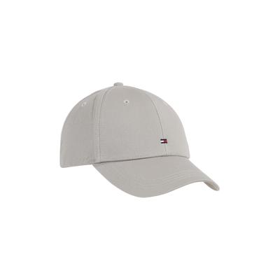 Baseball Cap TOMMY HILFIGER "CLASSIC BB CAP", Herren, grau (drizzle grau), Twill, Baumwolle, unifarben, Caps, Verstellbarer Riemen mit Logo-Schnalle, One Size