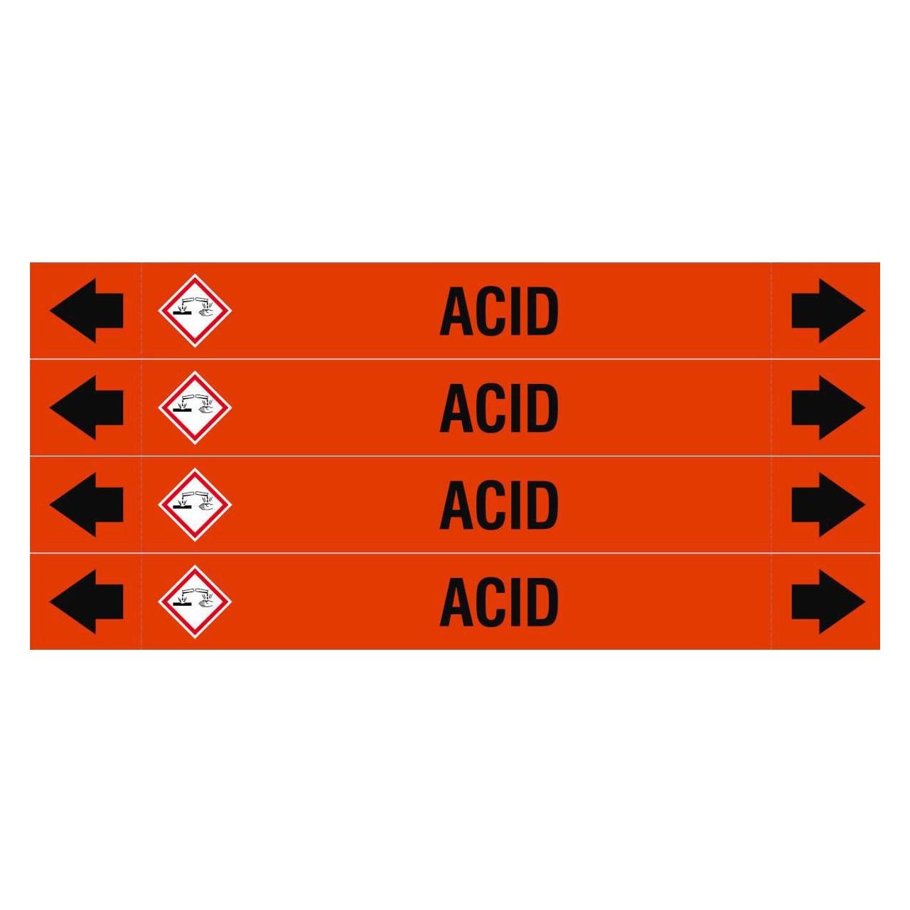 Brady ASME - Rohrmarkierer - Acid (ASMEPM-26X230MM-ACID)