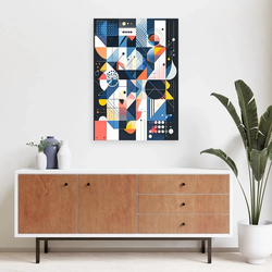 LEINWANDBILD Abstraktion im Bauhaus-Stil 80x120cm