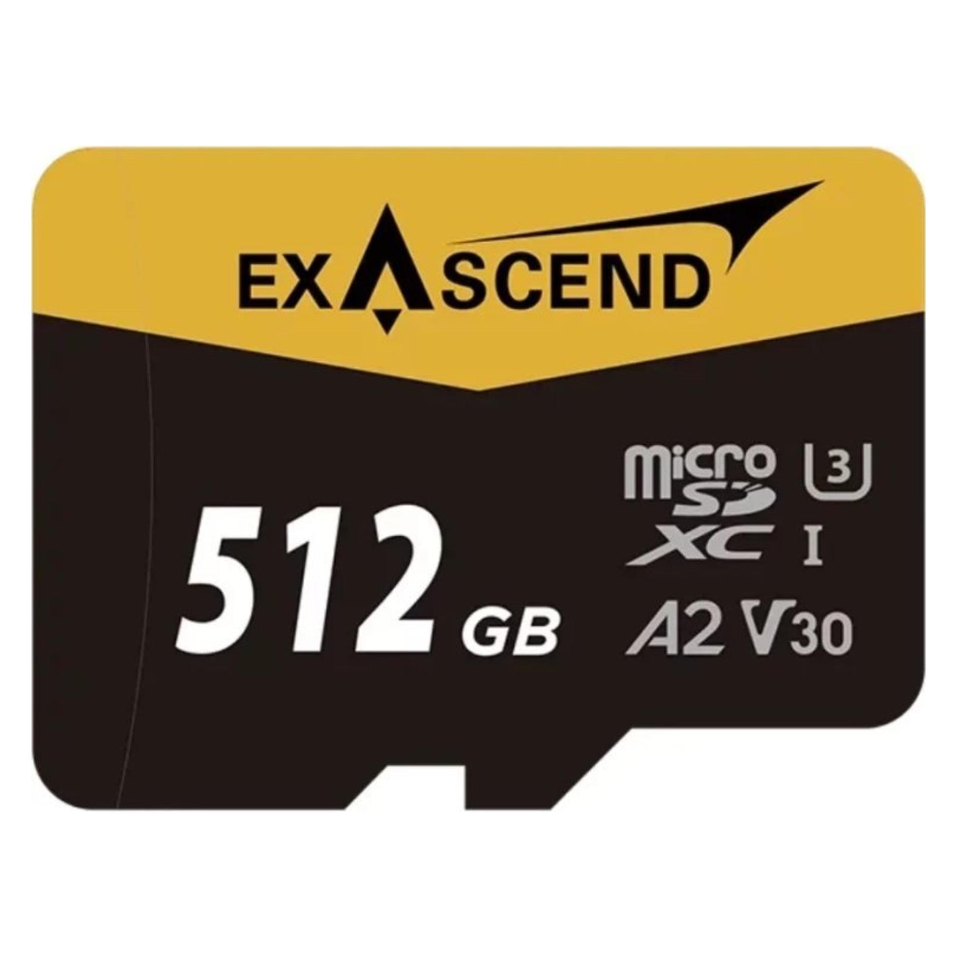 Exascend Catalyst w/ Adapter UHS-I SD Card(V30) 512GB (ES117905) (512 GB, microSDXC, SD, U3, UHS-I) (ES117905)