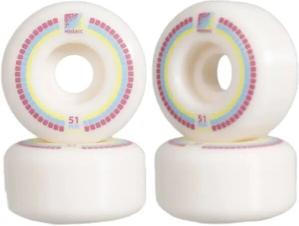 Skateboard Rollen Mosaic CS Classic 101A 4 Stk. (51mm - Weiß/Lila/Blau)