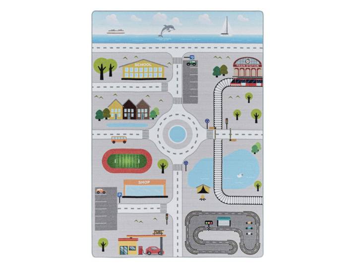 Spielteppich Straße grau/Bunt Play 160x230 cm