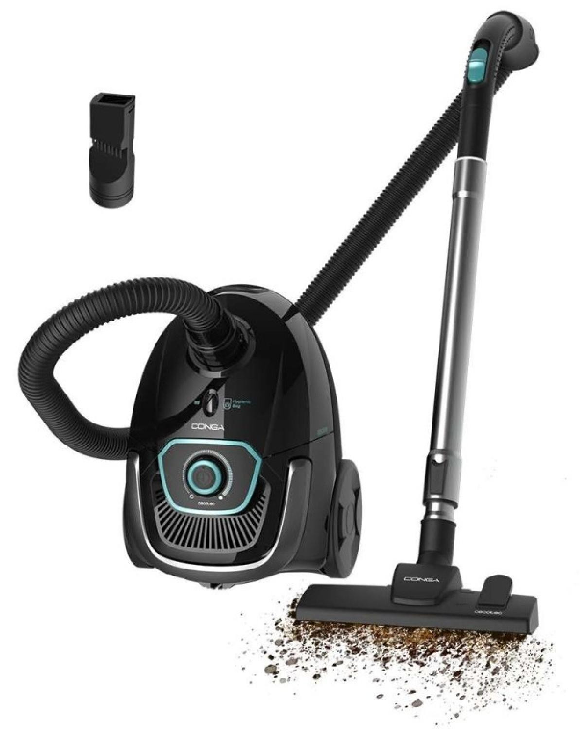 Cecotec Conga Powerbag 2500 Plus stofzuiger met borstels voor droog gebruik, 850 W, 2,5 liter inhoud