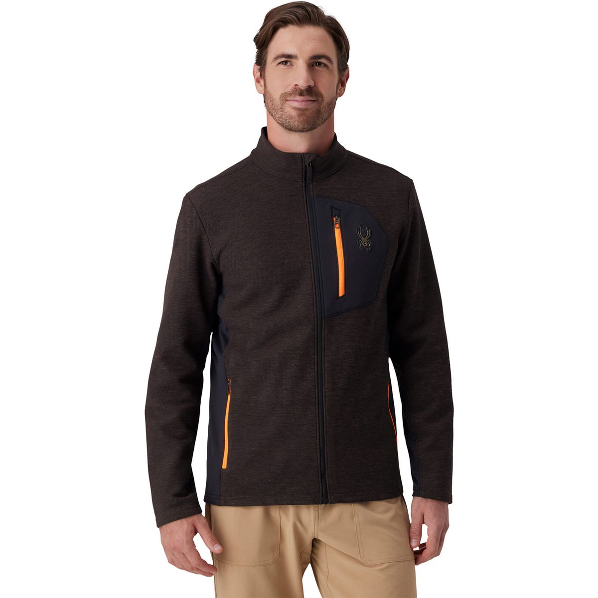 Spyder Bandit Sweater Fleece Jacket mocha melange (MML) S 38A483602-MML-S