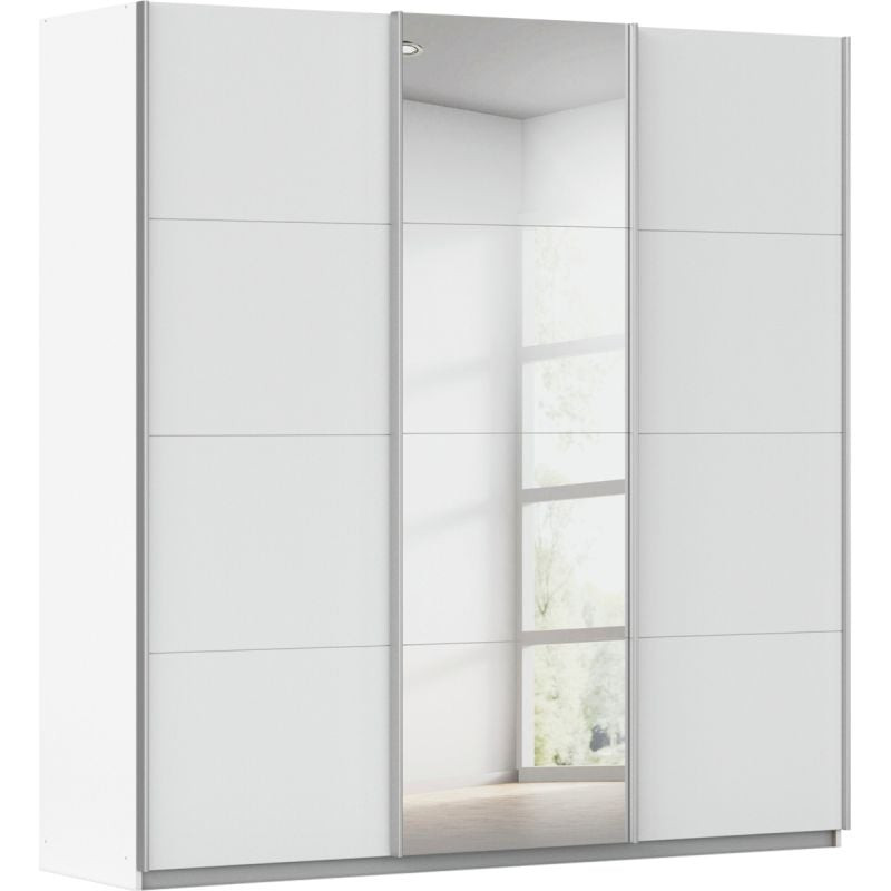 Budget Home Store Kledingkast met glazen deuren en metalen details