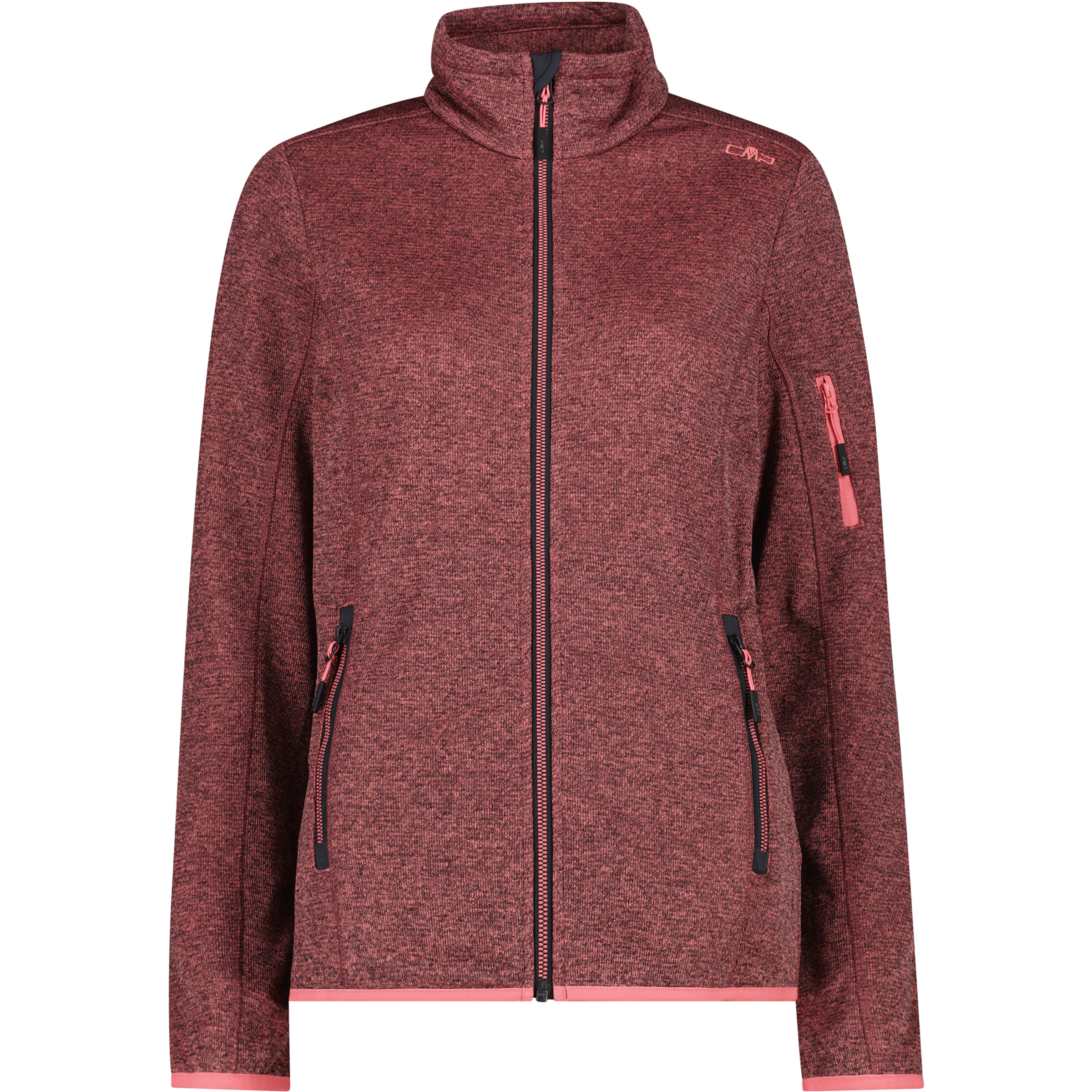 CMP Knitted Mesh Damen Fleecejacke braun Größe L Trekking Atmungsaktiv