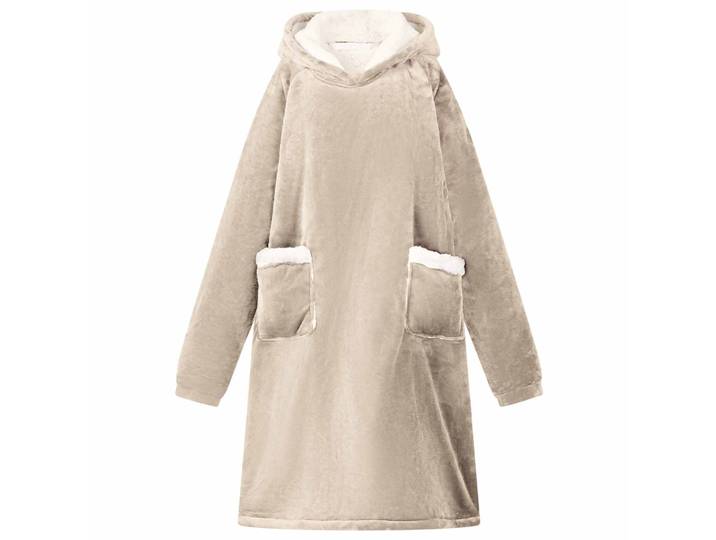 vidaXL Decken-Hoodie Beige L Fleece und Flanell