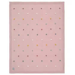 Lässig Baby-Strickdecke GOTS Dots Rosa